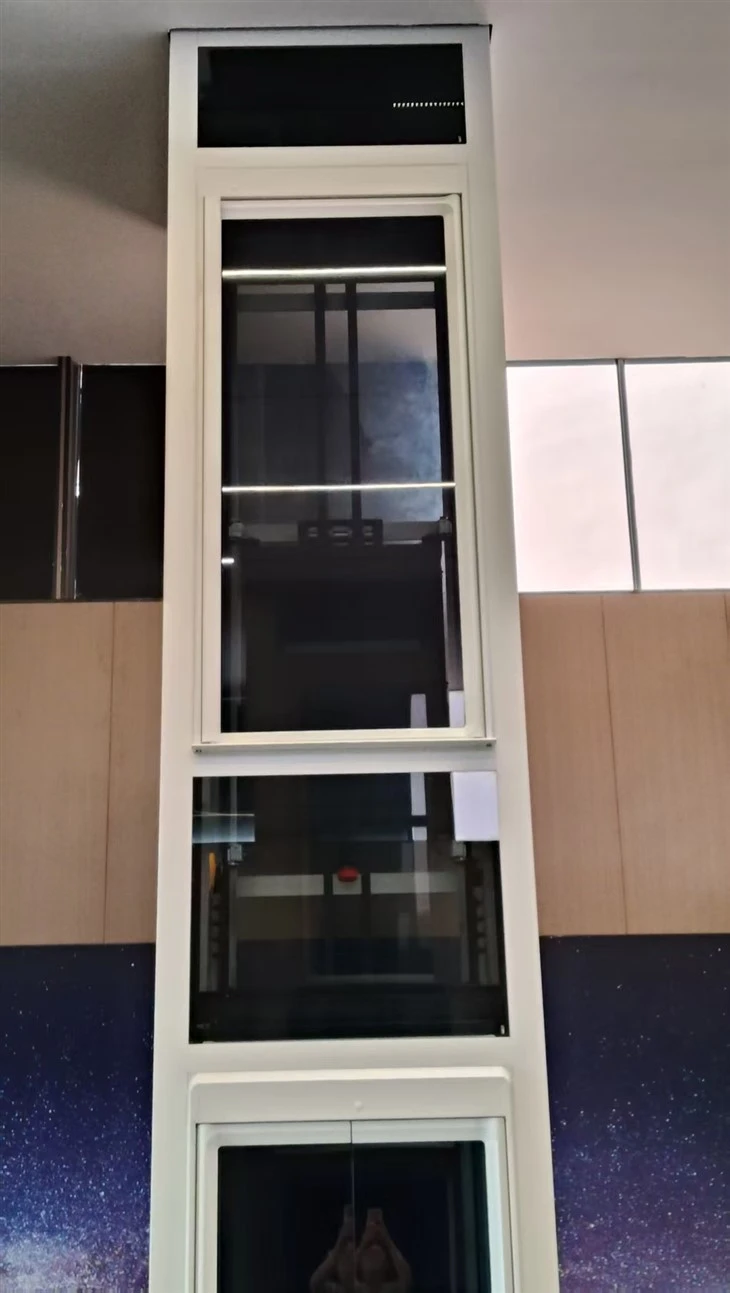 6000 Series Rear Counterweight Single Swing Door Space-saving Gantry Home Sightseeing Elevator
