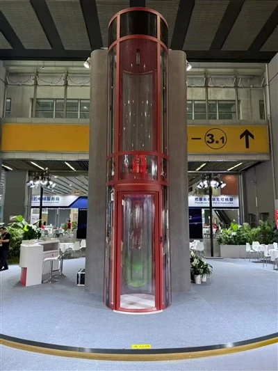 9000 Series Forced Drive External Door Circular Panoramic Villa Glass Elevator